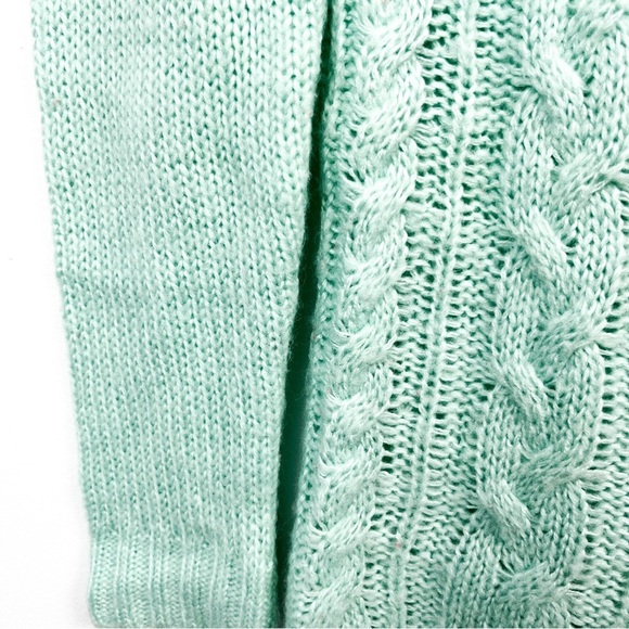 Charlotte Russe Long Sleeve Light Blue Knit Sweater - Picture 4 of 11